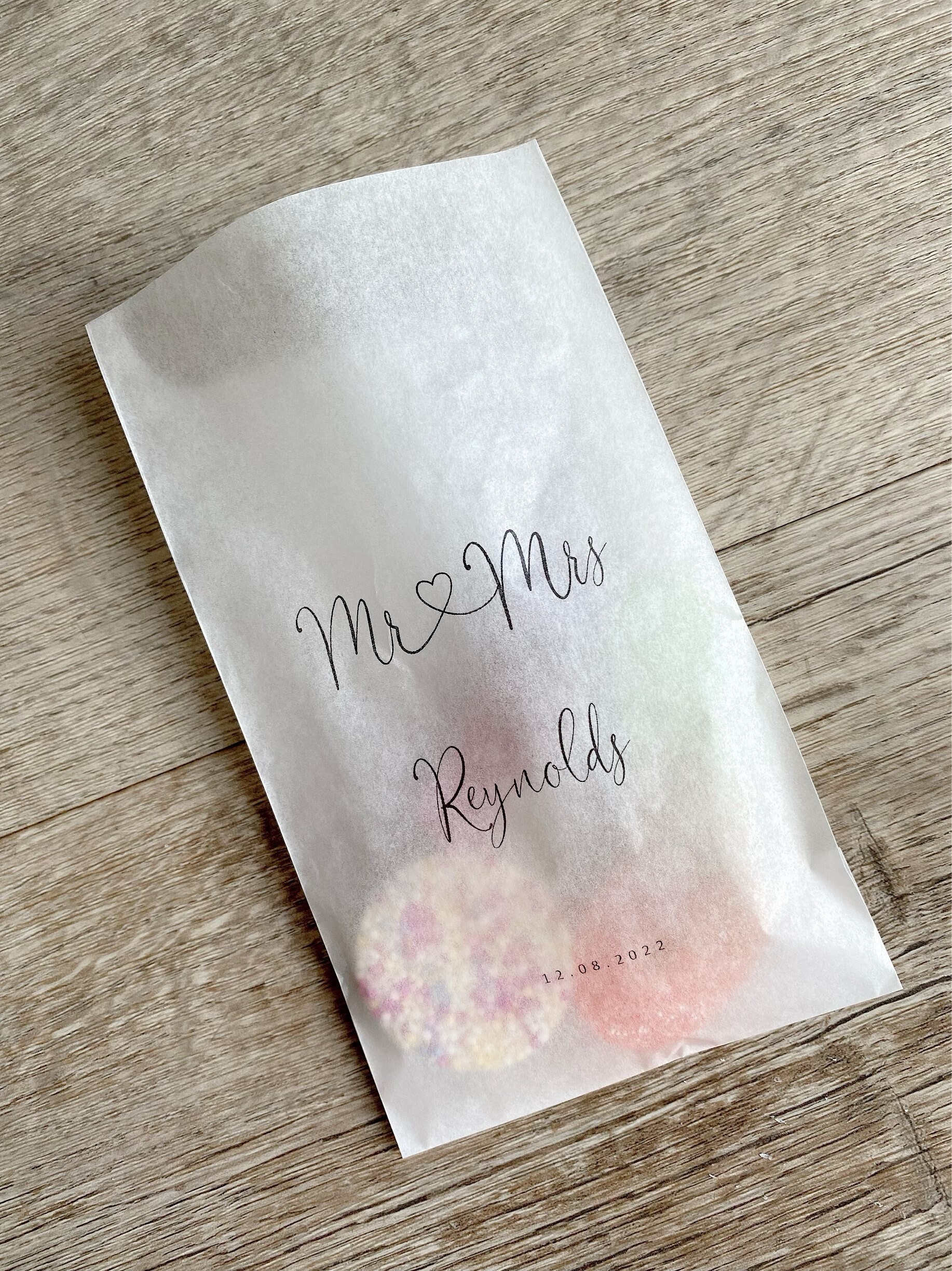 Any Design Personalised Smaller Glassine Sweet Bags Candy Etsy