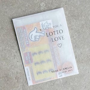 Tout modèle de mariage personnalisé | Lots de cartes à gratter personnalisées pour mariage | Larmes de joie | Paquets de mouchoirs en papier | Porte-cartes à gratter