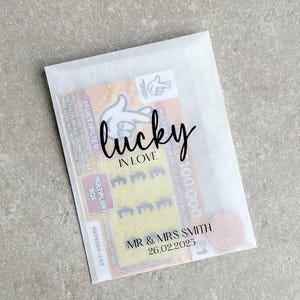 Tout modèle de mariage personnalisé | Lots de cartes à gratter personnalisées pour mariage | Larmes de joie | Paquets de mouchoirs en papier | Porte-cartes à gratter