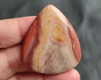 Natural Polychrome Jasper Cabochon, Royal Savannah Jasper Cabochon, Desert Jasper Cabochon, Polychrome Jasper Gemstone, 76 CTS, 47x40x5 MM