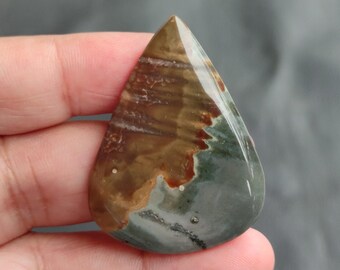 Natural Polychrome Jasper Cabochon, Royal Savannah Jasper Cabochon, Desert Jasper Cabochon, Polychrome Jasper Gemstone, 58 CTS, 45x33x5 MM