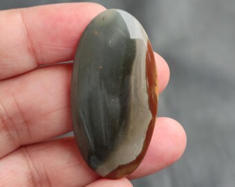 Natural Polychrome Jasper Cabochon, Royal Savannah Jasper Cabochon, Desert Jasper Cabochon, Polychrome Jasper Gemstone, 52 CTS, 47x24x5 MM