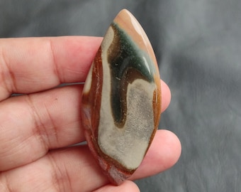 Natural Polychrome Jasper Cabochon, Royal Savannah Jasper Cabochon, Desert Jasper Cabochon, Polychrome Jasper Gemstone, 65 CTS, 61x27x5 MM