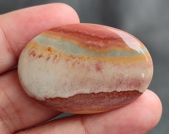 Natural Polychrome Jasper Cabochon, Royal Savannah Jasper Cabochon, Desert Jasper Cabochon, Polychrome Jasper Gemstone, 51 CTS, 41x28x5 MM