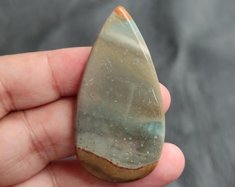 Natural Polychrome Jasper Cabochon, Royal Savannah Jasper Cabochon, Desert Jasper Cabochon, Polychrome Jasper Gemstone, 61 CTS, 58x30x4 MM