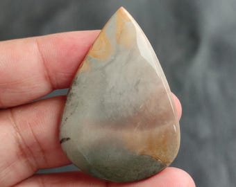 Natural Polychrome Jasper Cabochon, Royal Savannah Jasper Cabochon, Desert Jasper Cabochon, Polychrome Jasper Gemstone, 62 CTS, 49x34x5 MM