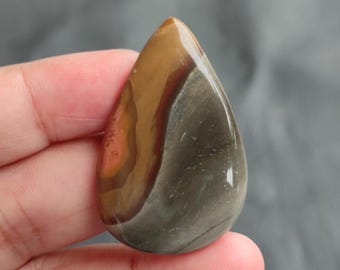 Natural Polychrome Jasper Cabochon, Royal Savannah Jasper Cabochon, Desert Jasper Cabochon, Polychrome Jasper Gemstone, 52 CTS, 44x28x5 MM
