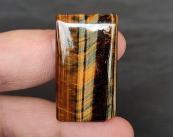 Natural Tiger Eye Cabochon, Blue Tiger Eye Cabochon, Multi Tiger Eye Cabochon, Tiger's Eye Gemstone, 48 CTS, 36x20x6 MM.