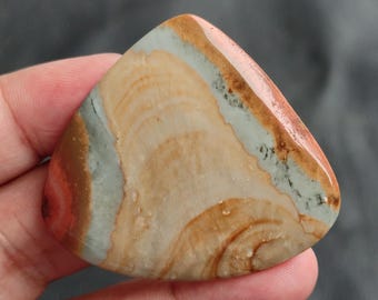 Natural Polychrome Jasper Cabochon, Royal Savannah Jasper Cabochon, Desert Jasper Cabochon, Polychrome Jasper Gemstone, 69 CTS, 46x51x4 MM