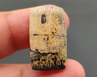 Cabujón de jaspe artemisa raro: gema tallada en cojín hecha a mano, 12 quilates.
