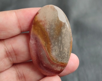 Natural Polychrome Jasper Cabochon, Royal Savannah Jasper Cabochon, Desert Jasper Cabochon, Polychrome Jasper Gemstone, 78 CTS, 50x30x6 MM