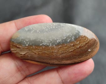 Natural Polychrome Jasper Cabochon, Royal Savannah Jasper Cabochon, Desert Jasper Cabochon, Landscape Jasper Cabochon, 77 CTS, 58x29x5 MM