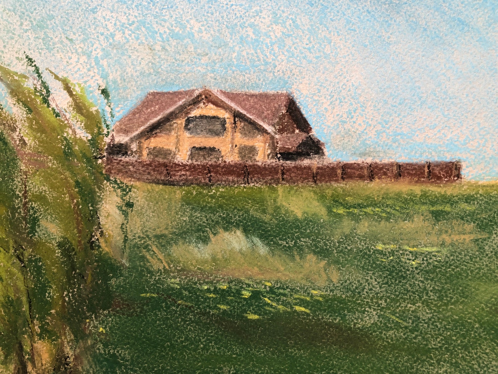 Original dry pastel drawing original painting wall art Etsy