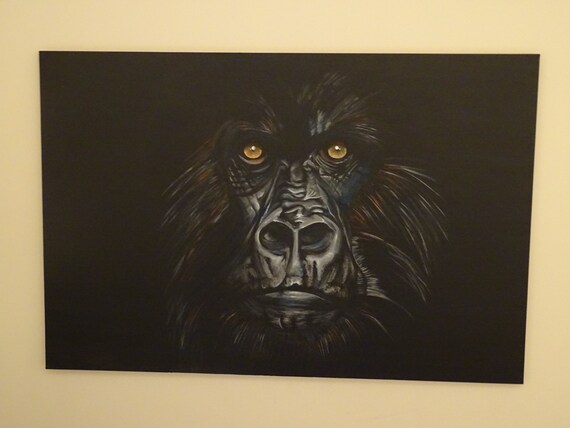 Gorilla Peering World Wildlife Fund Fundraiser Etsy