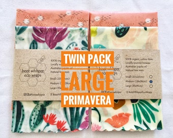 Twin Pack Large - Primavera (Pack of 2 large wraps 35x35cm)