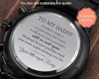 Miscarriage Gift for Dad, Fathers Day Watch for Daddy from Baby in Heaven, Bereaved Dad/Baby Loss Keepsake, Watch for Daddy from Angel Baby