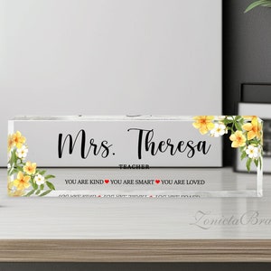 Custom Name And Job Title Desk Plaque, Personalized Desk Name Plate, Custom Office Desk Name Plate For Teacher, 2024 Back To School Gifts
