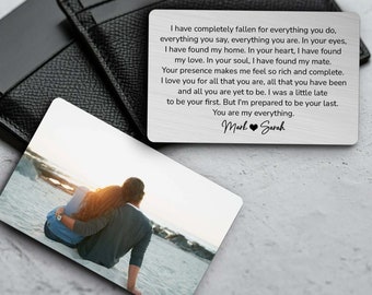 Personalized Metal Wallet Card To My Man, To My Man Sentimental Gift, Custom Photo Gift for Boyfriend, Husband, Couple Anniversary Gift