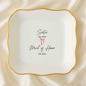Personalized Maid of Honor Gift, Sister Wedding Gifts, MOH Ring Dish, Personalized Year Established Maid of Honor Gift Sister Maid of Honor