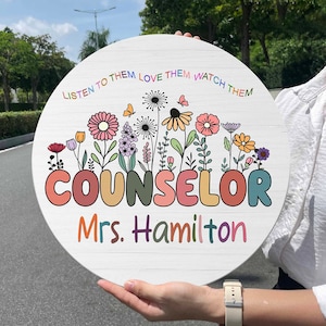 Guidance Counselor Personalized Sign School Counselor Office Sign