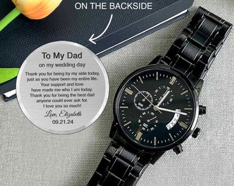 Father of the Bride Watch Gift from Daughter, Father of the Bride Gift, Wedding Gift for Dad from Bride, Engraved Watch, Bride to Dad Watch
