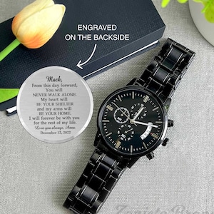 Groom Gifts from Bride, Best Gift for Future Husband, Personalized Watch Gift for Groom, Wedding Gift for Fiance, Future Husband Gift
