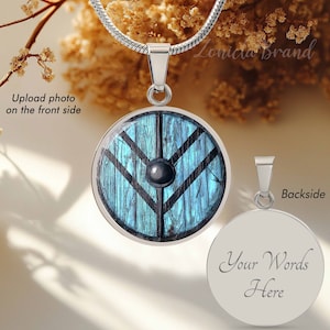 Personalized Gifts, Lagertha ShieldMaiden Gifts, ShieldMaiden Necklace Circle Pendant, Viking Anniversary Gift For Her, Valentine Gifts