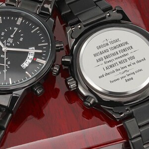 Custom Watch for Brother, Wedding Gift for Brother, Personalized Gift for Brother from Sister, To Groom Gift from Sister