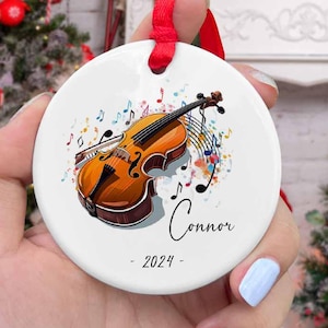 Cello Ornament, 2024 Christmas Ornament, Personalized Christmas Gift for Cellist, Musical Instrument Cellist Ornament, Gift for Cellois