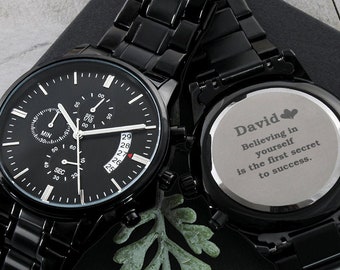 Business Man Engraved Watch Gift, Gift For Businessman, Best Gift For Businessman, Present For Businessman, Watch for Birthday Businessman