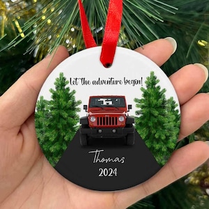 Personalized New Driver Ornament, Driver&#39;s License Decoration, Boy Male Car Driving Adventure, Custom Christmas Gift For Teenage