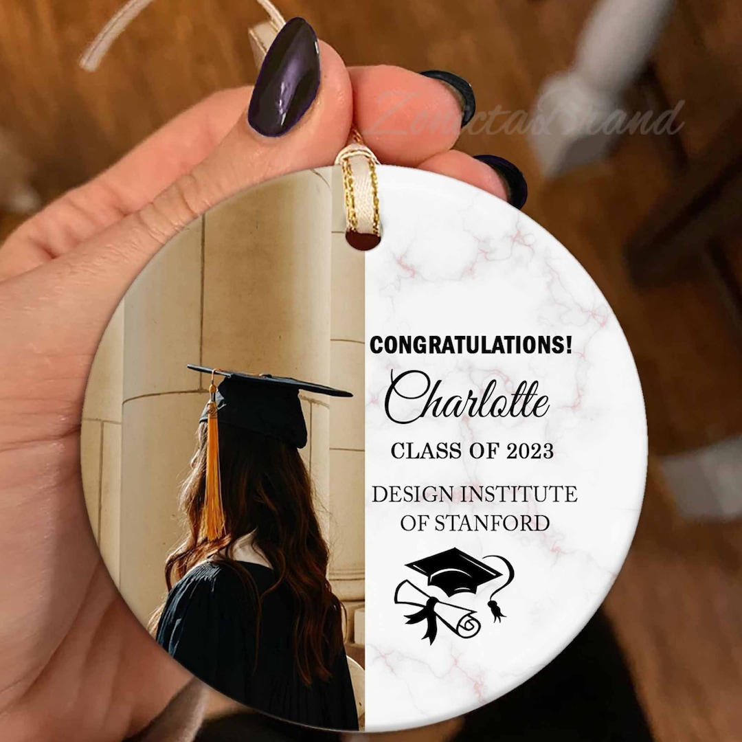 Congrats Graduation Photo Ornament, Custom School Graduation Gift for ...