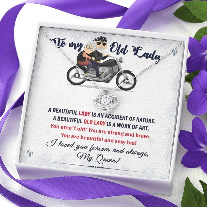 Gift for Old Lady From Husband to My Old Lady Gift Necklace Etsy