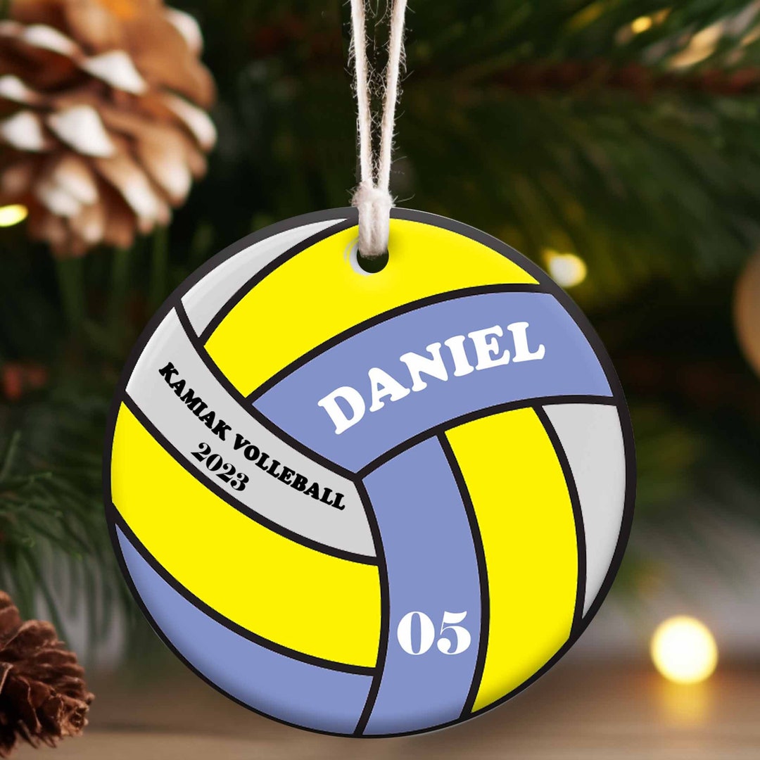 Custom Sports Ornament 2023, Personalized Volleyball Ornament 2023