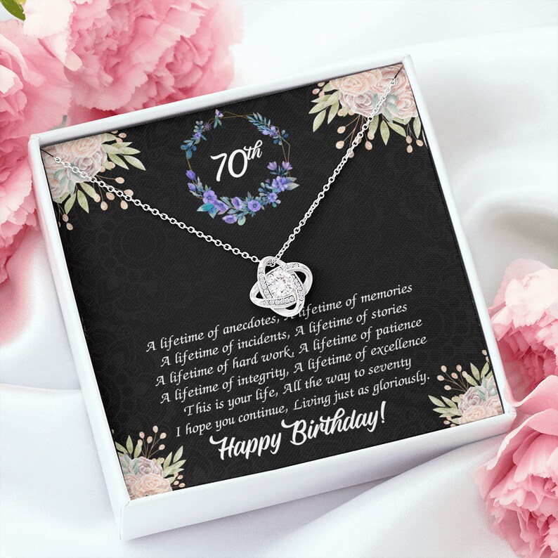 70th Birthday Necklace Gifts for Women 70th Birthday for
