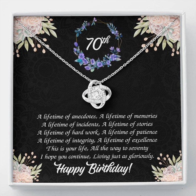 70th Birthday Necklace Gifts for Women 70th Birthday for