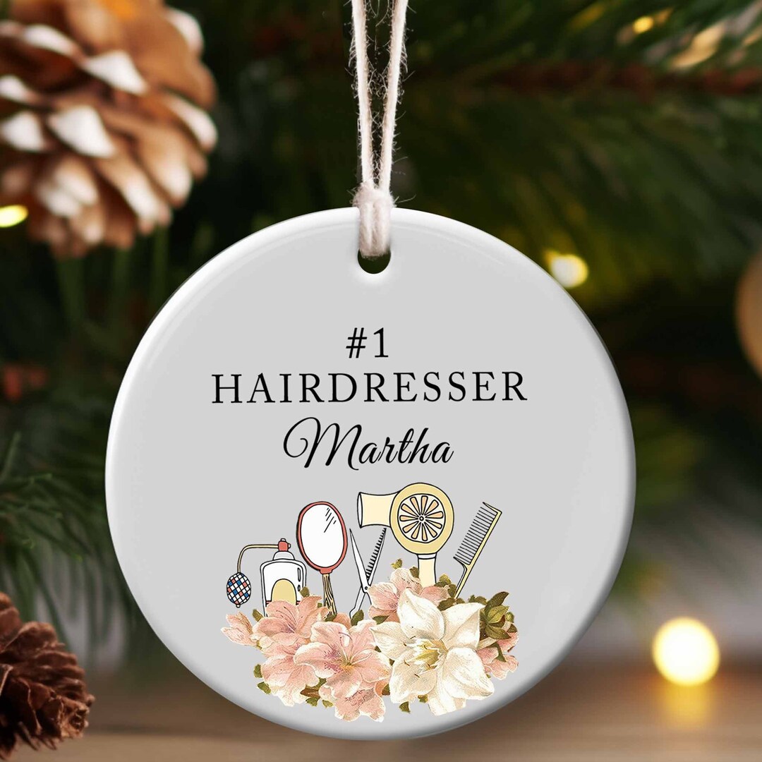 Personalized Hairdresser Christmas Ornament, 1 Hairdresser Keepsake