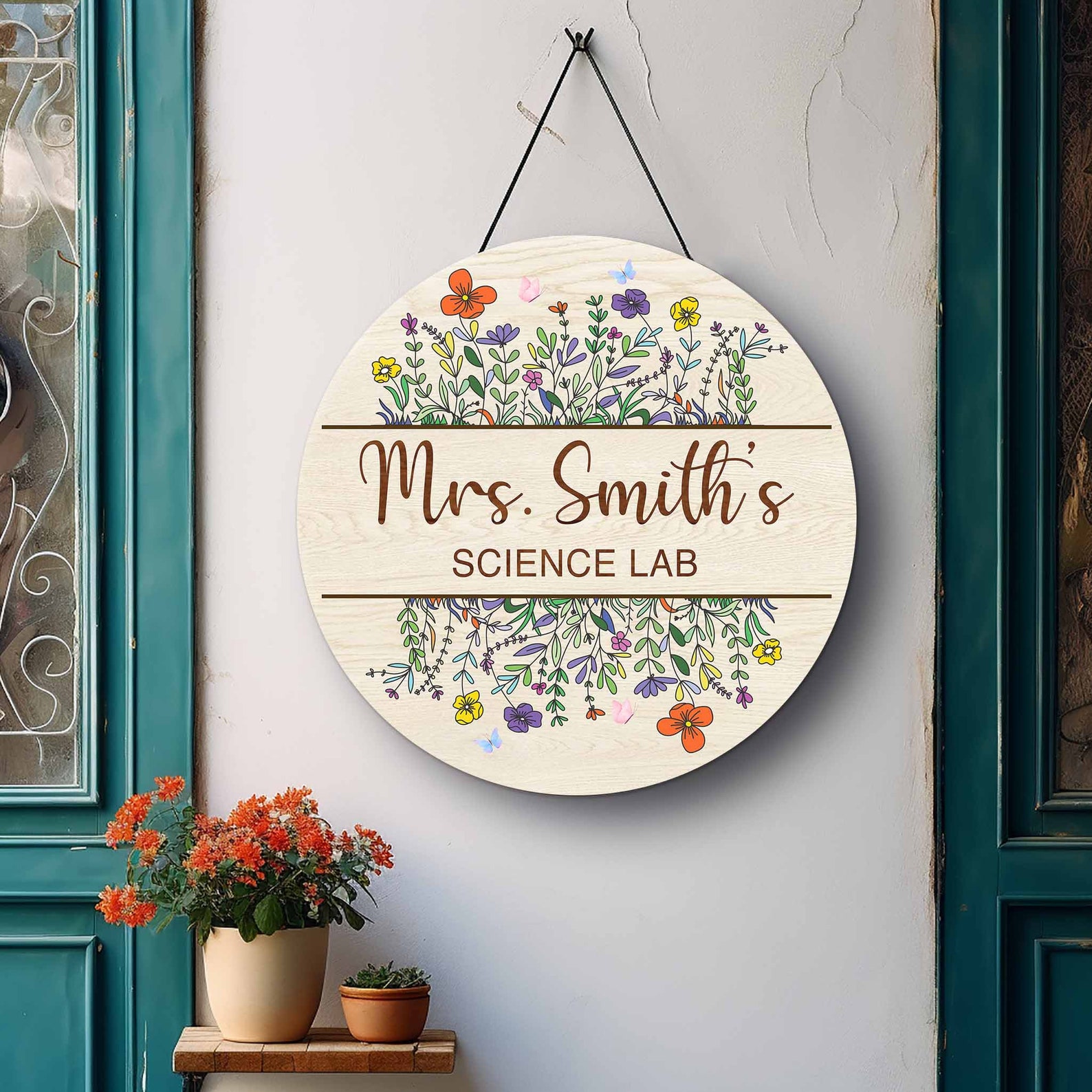 Science Teacher Name Door Sign, Custom Science Lab Decor for Teacher ...