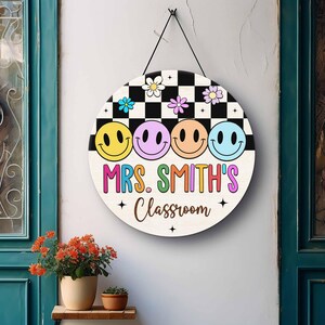 Personalized Teacher Door Sign, Teacher Name Door Sign, Classroom Sign ...