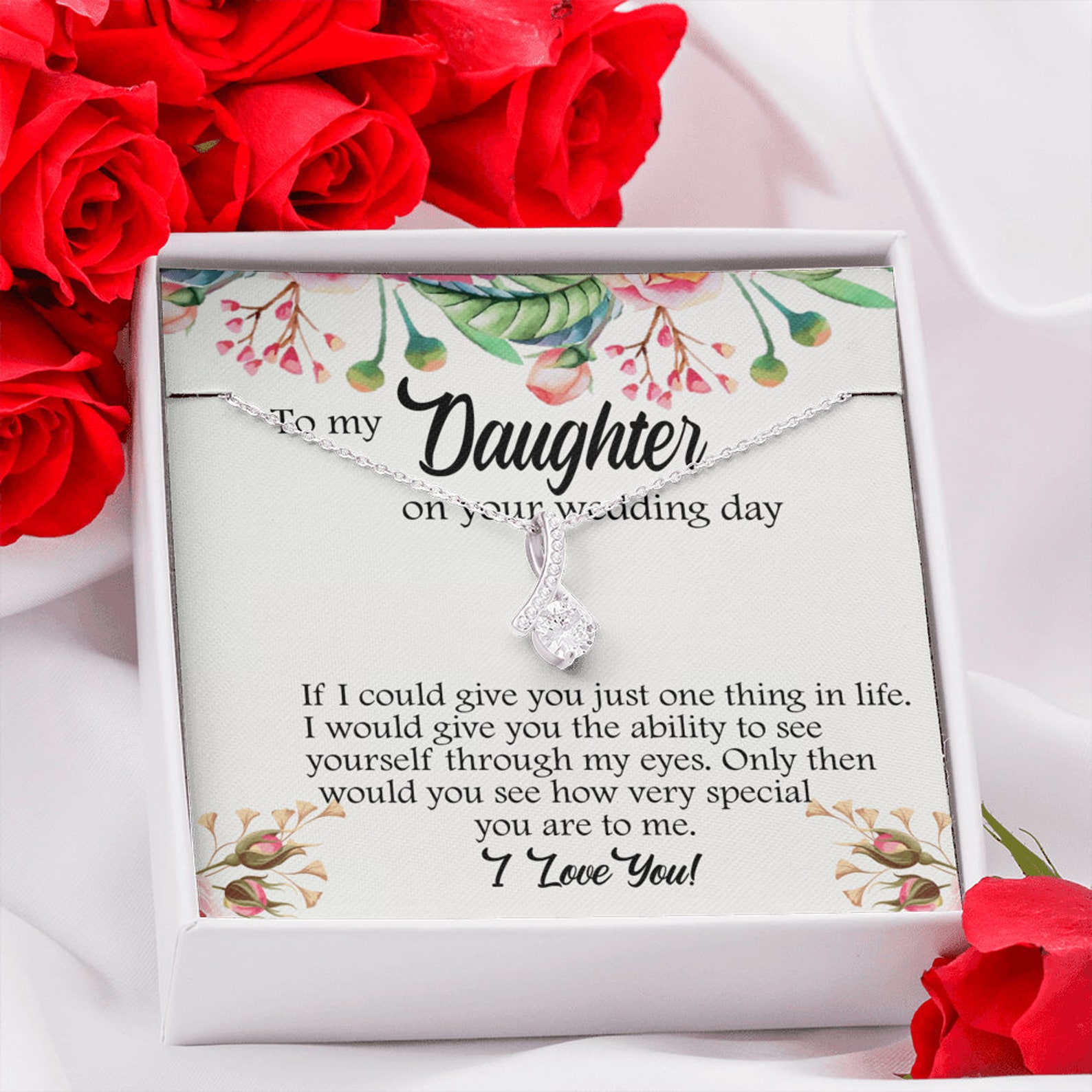 Daughter Wedding Day Card Daughter Gift from Mom on Wedding Etsy