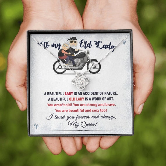 Gift for Old Lady From Husband to My Old Lady Gift Necklace Etsy