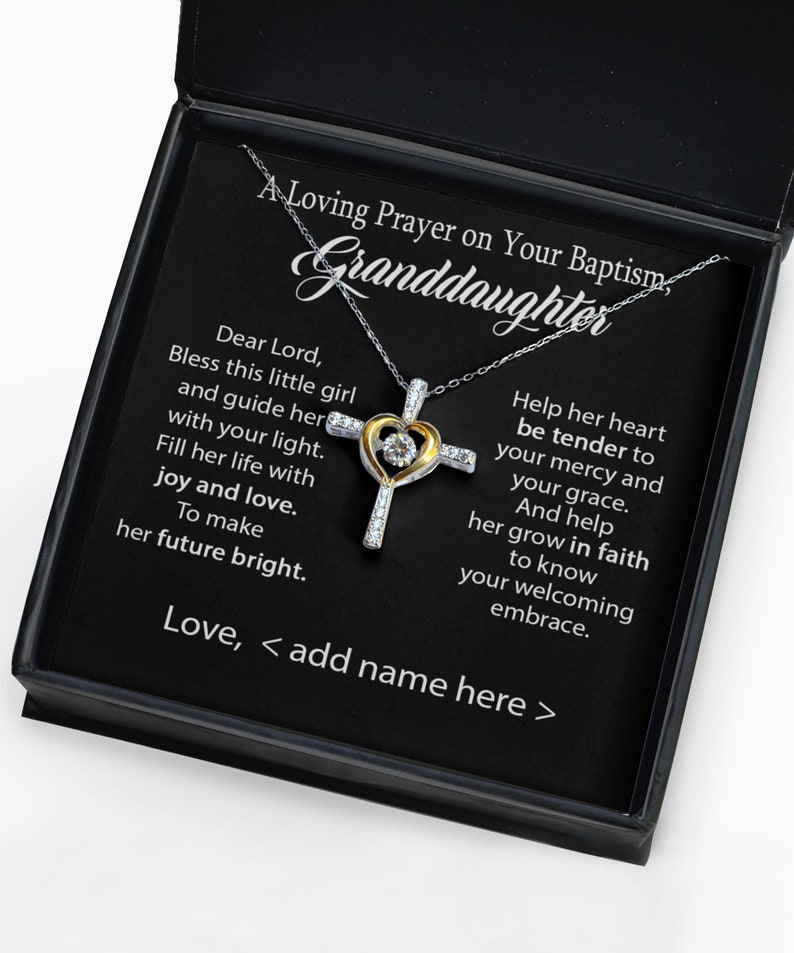 Baptism Necklace Gift for Granddaughter Christening Gift for Etsy