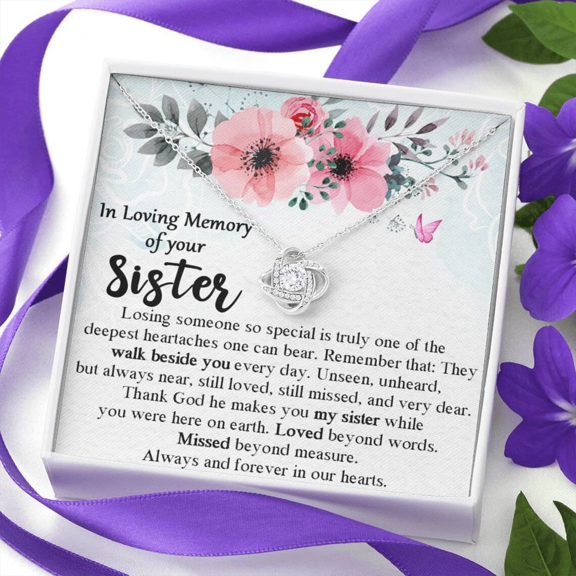 Loss of Sister Gift Necklace Memorial Gift for Loss of Sister Etsy