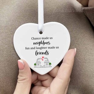 Weihnachtsbaum-Anhänger Für Nachbarn – „Nachbarn Durch Zufall, Freunde Nach Wahl“, In Geschenkbox