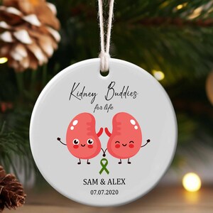 Kidney Ornament Kidney Transplant Christmas Ornament Kidneyversary