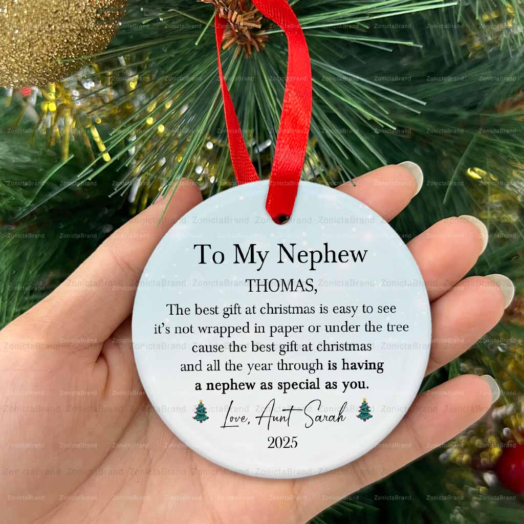 Personalized Nephew Christmas Ornament 2025, Nephew Gift From Aunt ...