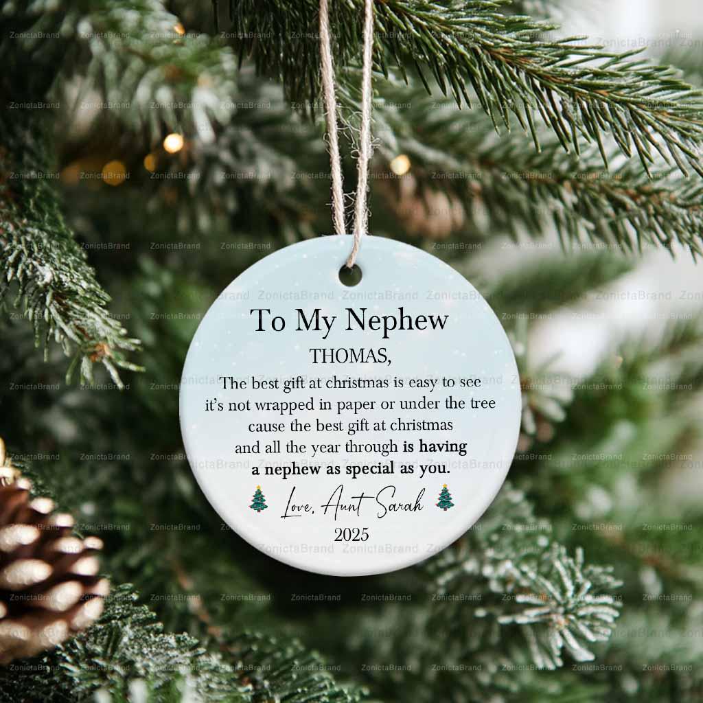 Personalized Nephew Christmas Ornament 2025, Nephew Gift From Aunt ...