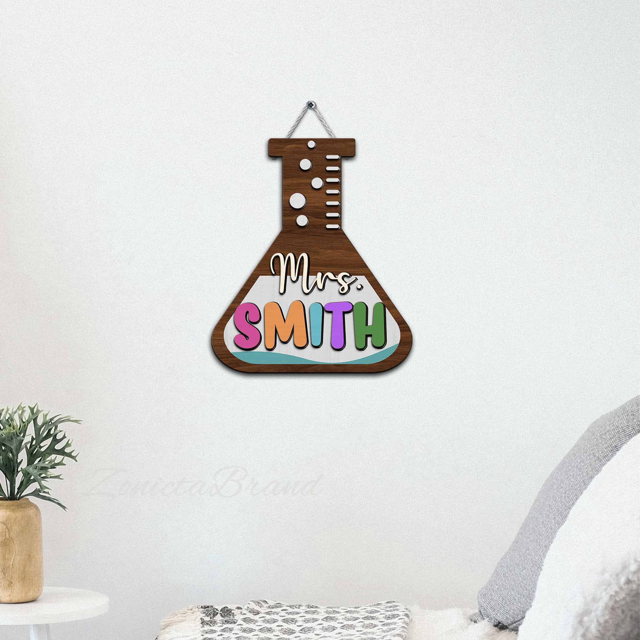 Custom 3D Science Teacher Name Sign, Personalized Science Classroom ...