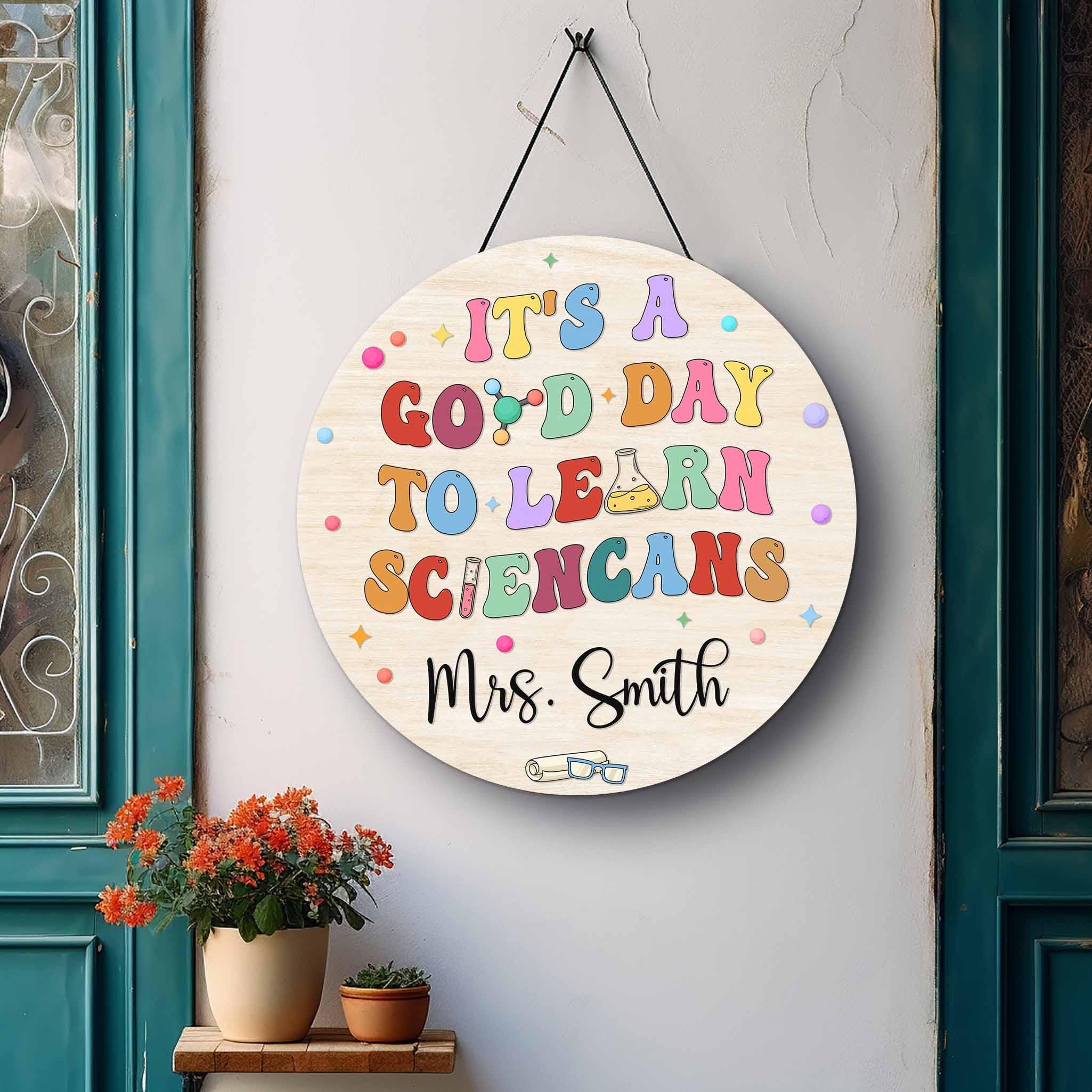 Science Teacher Door Sign, Science Lab Hanging Sign Room Decor, Science ...