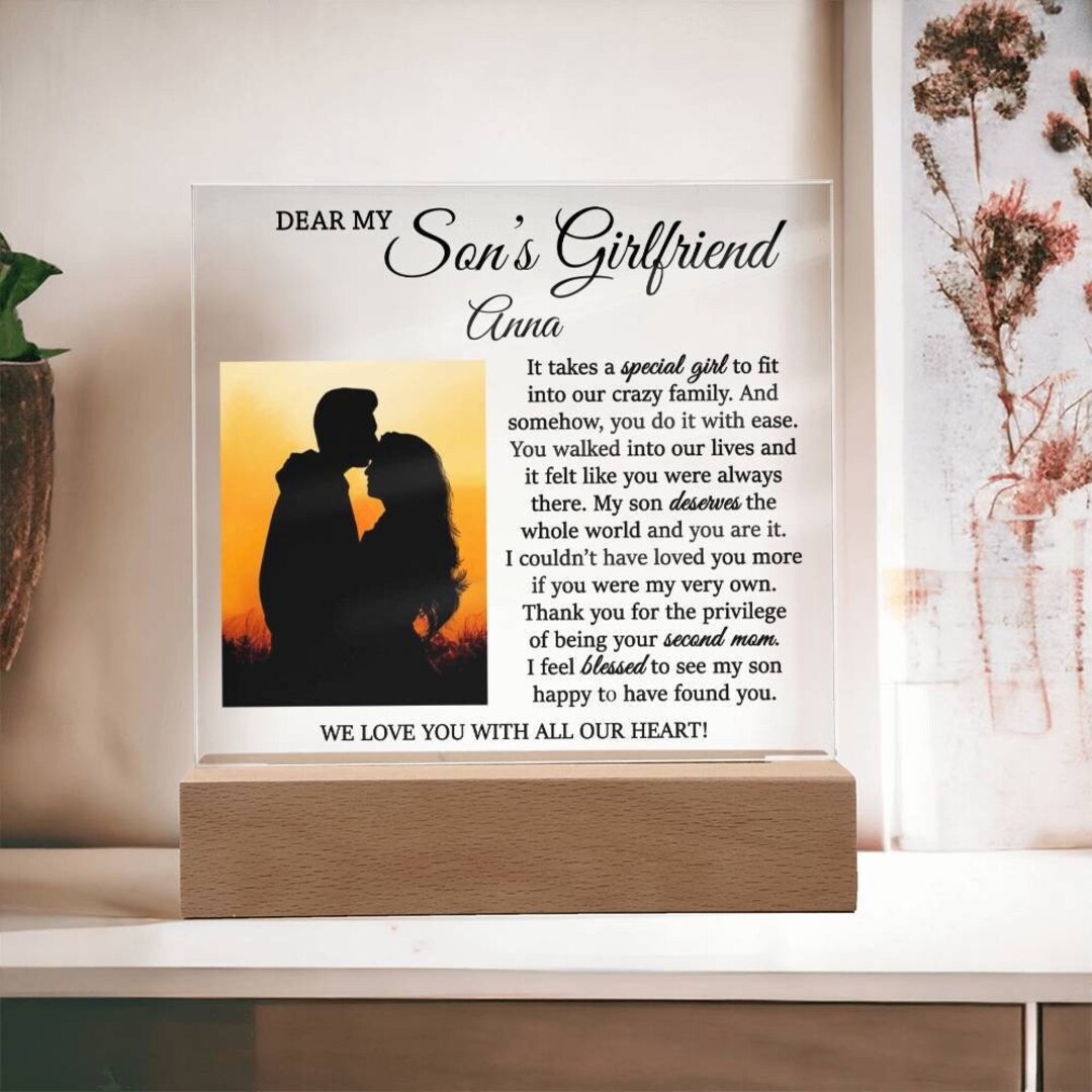 Personalized Sentimental Plaque for Sons Girlfriend, Son's Girlfriend